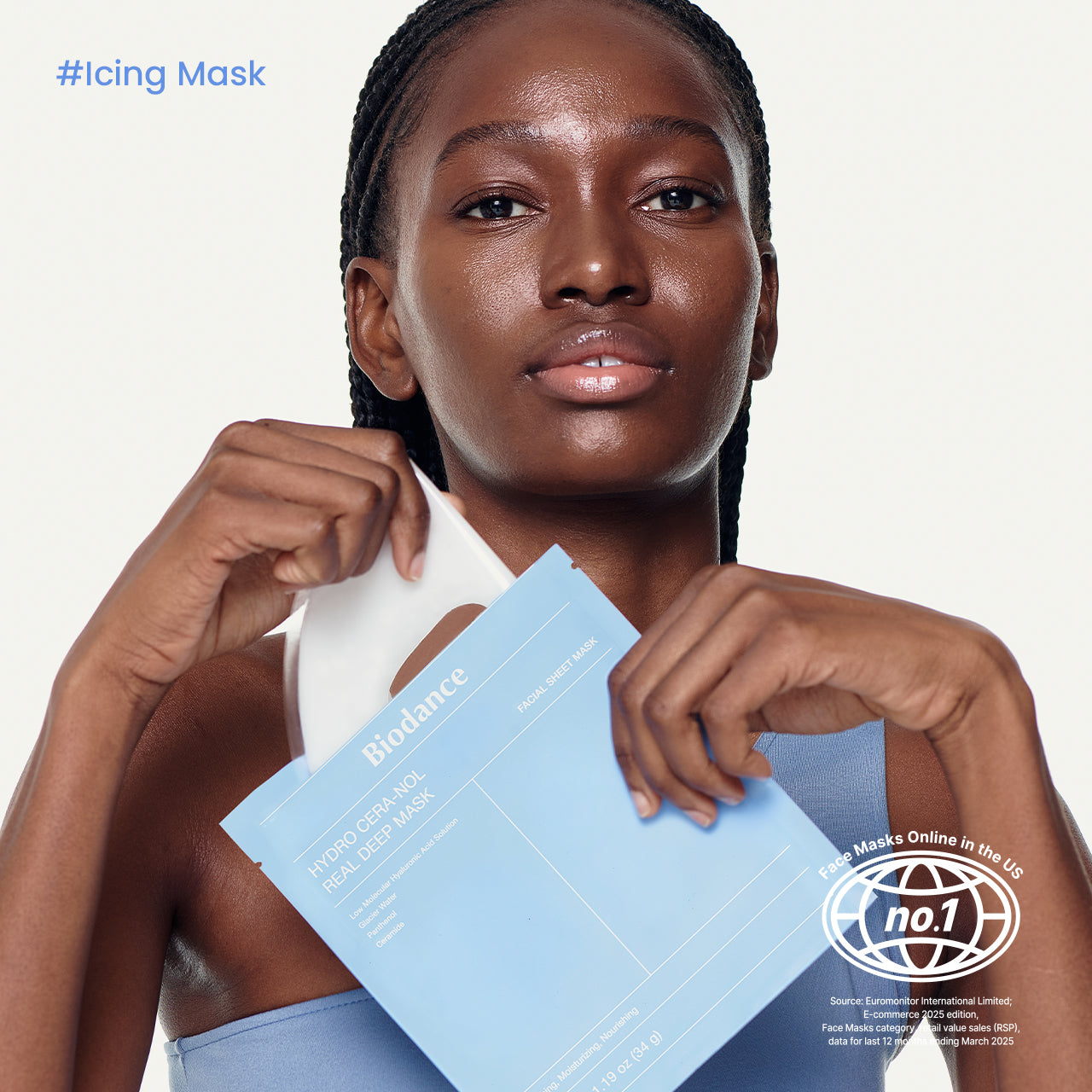 Biodance Hydro Cera-nol mask on skin